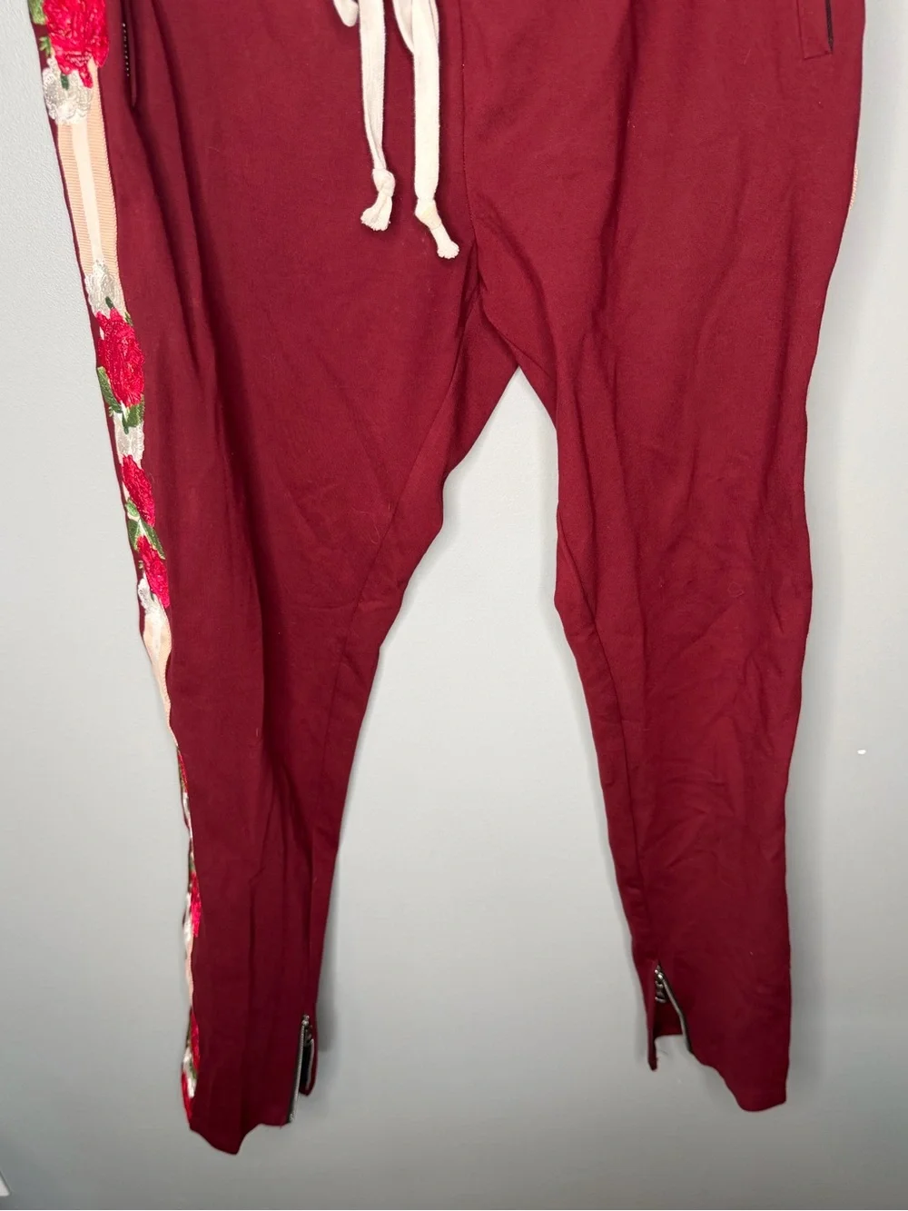 Lifted Anchors Rose Embroidered Track Pants
